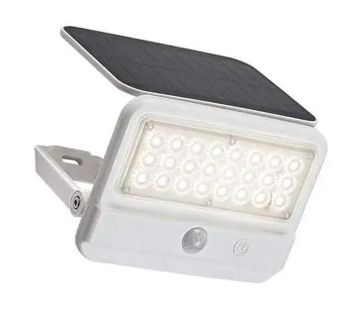 RABALUX Flaxton, solarna zidna sa senzorom bela, LED 7W, 700lm, 4000K