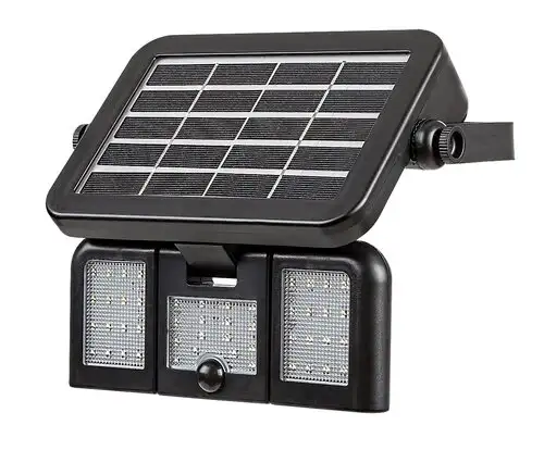 RABALUX Lihull spoljna solarna zidna lampa crna 9,6W 500lm 4000K senzor pokreta