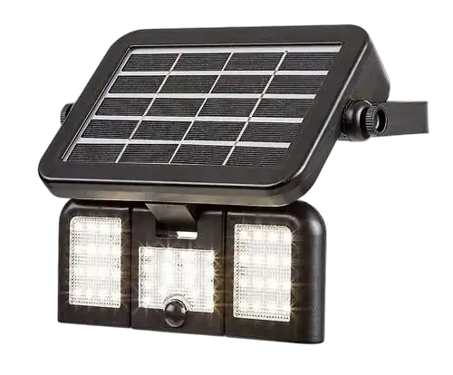RABALUX Lihull spoljna solarna zidna lampa crna 9,6W 500lm 4000K senzor pokreta