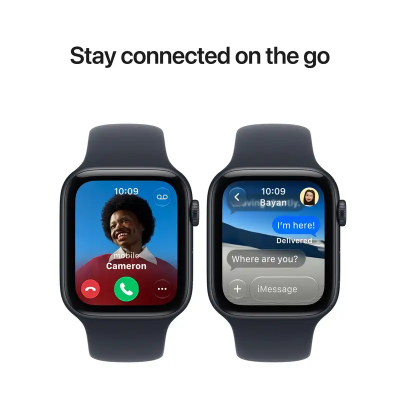 APPLE Watch SE3 v2 GPS 44mm Midnight Aluminium Case with Navy Blue Sport Band - M/L mjl94rk/a