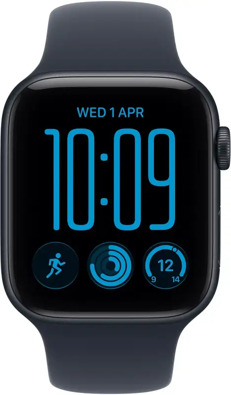 APPLE Watch SE3 v2 GPS 44mm Midnight Aluminium Case with Navy Blue Sport Band - M/L mjl94rk/a
