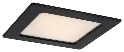 RABALUX Shaun2 plafonjera 6W 3000K crna cetvrtasta