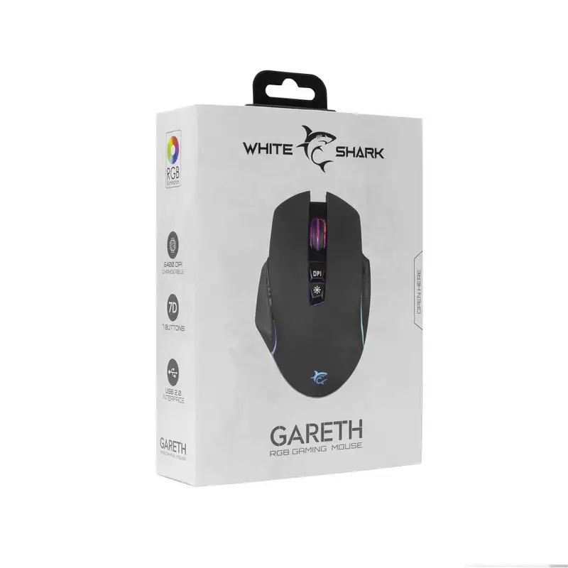 WHITE SHARK GM-5009 GARETH BLACK 6.400 dpi