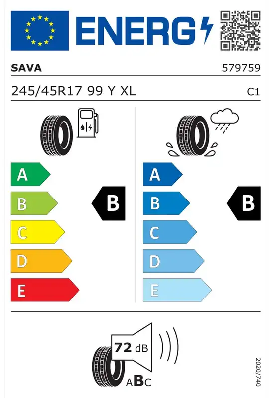 SAVA 245/45R17 99Y INTENSA UHP 2 let