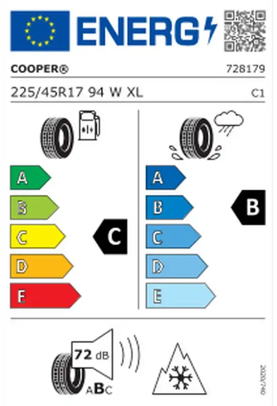 COOPER 225/45R17 94W COOPER ALL SEASON XL FP