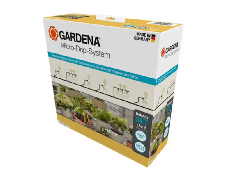 GARDENA Kap po kap balkonski set za navodnjavanje 15 saksija 25m