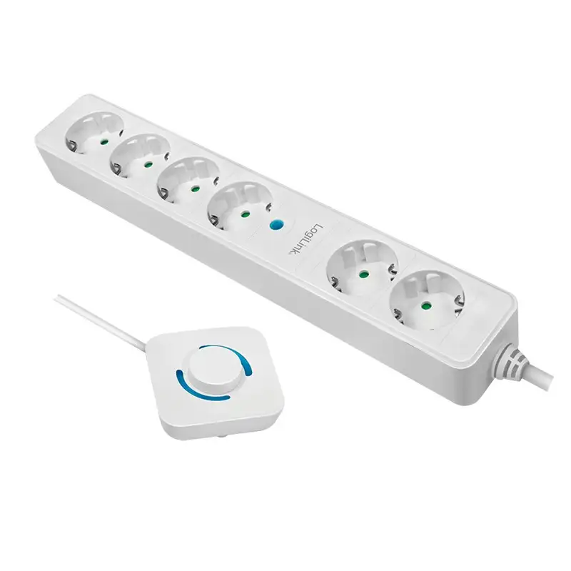 LOGILINK produzni kabl 6 mesta, nozni prekidac, 1.5m, beli