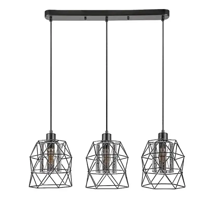 RABALUX Emrys, mat crna metalna visilica , E27 3x40W IP21
