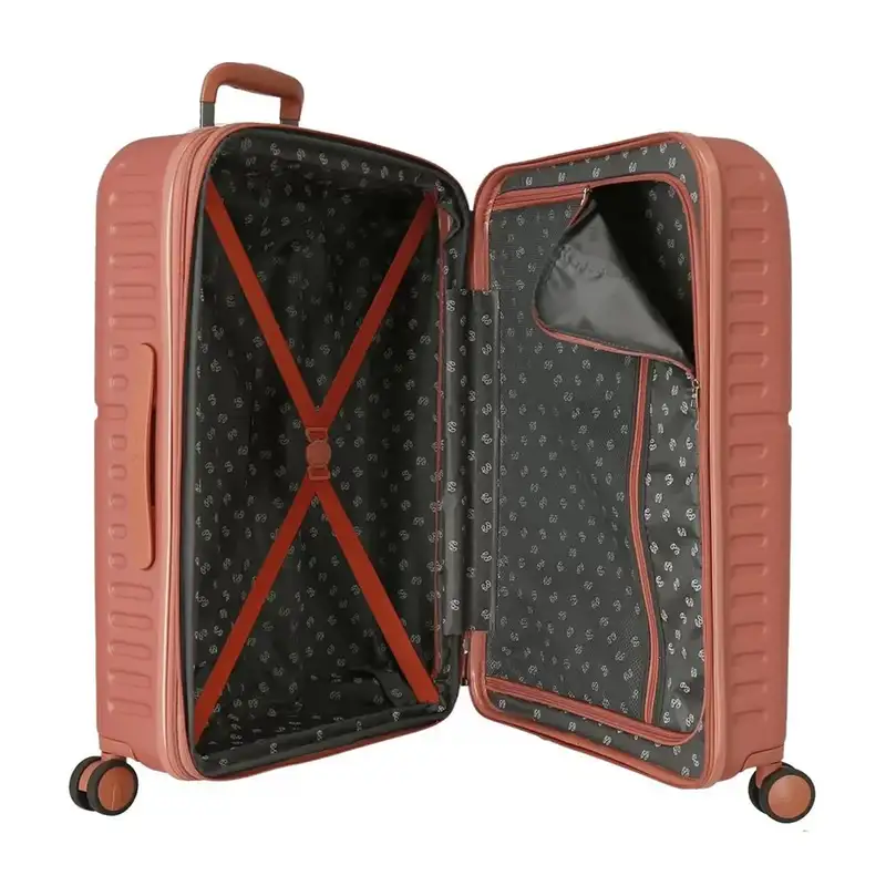 PEPE JEANS HIGHLIGHT ABS Set kofera 2/1 sa 4 tokica koralna