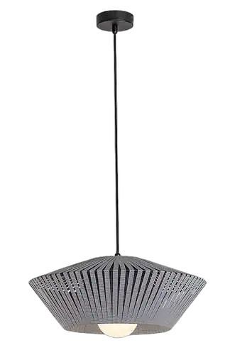 RABALUX Revan, visilica tekstilna siva, 1xE27, precnik 40cm