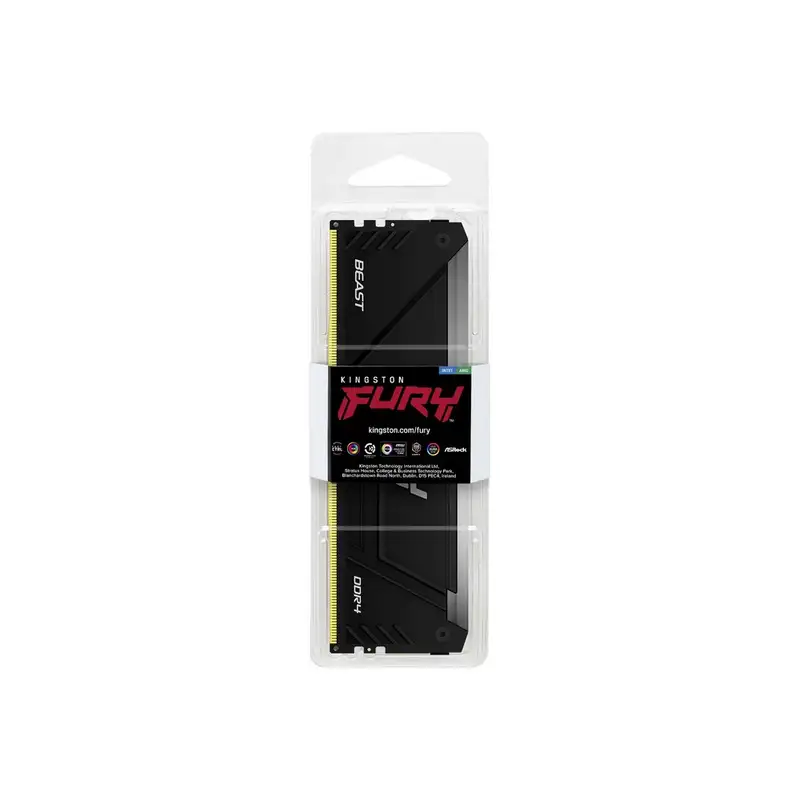 KINGSTON DIMM DDR4 16GB 3200MT/s KF432C16BB12A/16 FURY Beast RGB Black XMP