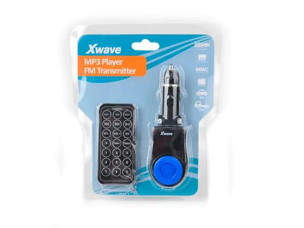 X WAVE BT63 blue FM Transmiter