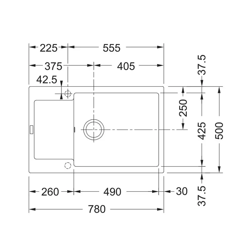 FRANKE MRG 611-78 XL MAT CRNA 114.0627.365
