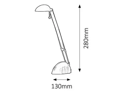 RABALUX Ronald stona lampa LED 5W, srebro
