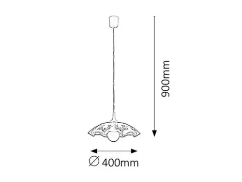 RABALUX Vino Visilica D41 E27 60W,  belo
