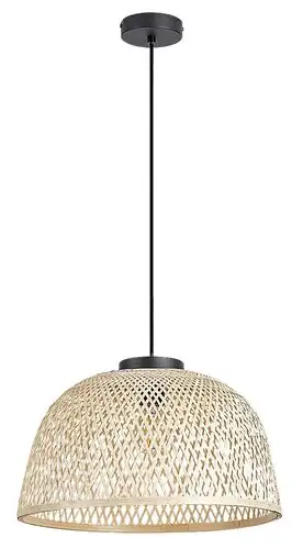 RABALUX Rattan, visilica, crna metalna E27 1x25W, IP20