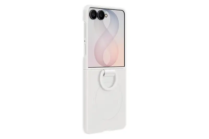 SAMSUNG Galaxy Z Flip8 Silicone Ring Magnet Case Cream EF-EF776CWEGWW