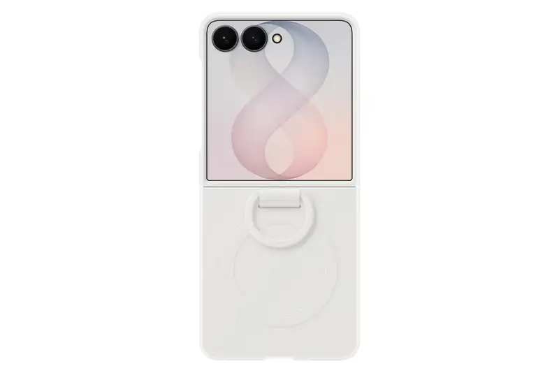 SAMSUNG Galaxy Z Flip8 Silicone Ring Magnet Case Cream EF-EF776CWEGWW
