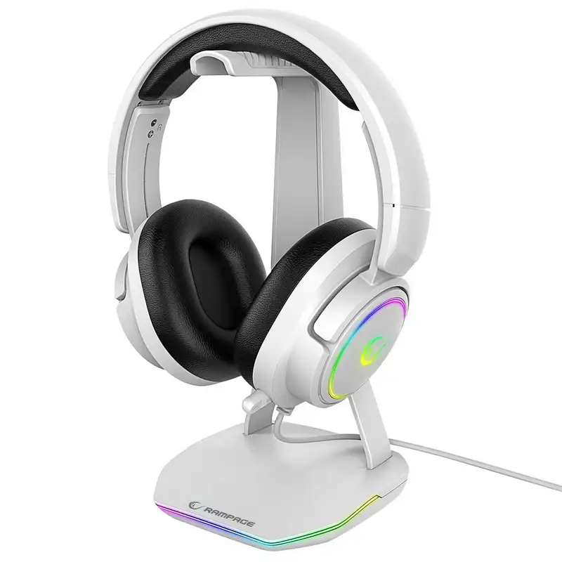 RAMPAGE Tower T14 White Stand for Headphone RGB