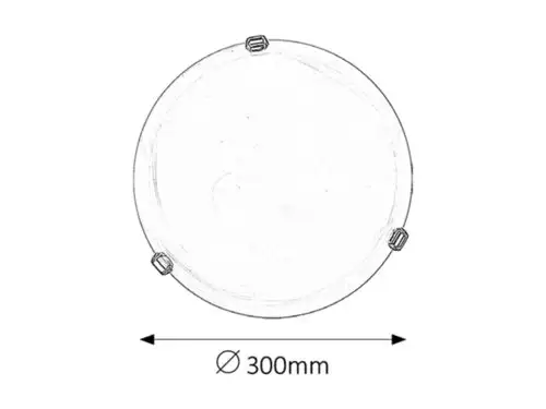 RABALUX Alabastro plafonjeraD30 E27 60Wbelo/hrom