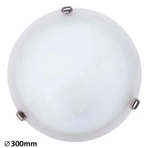 RABALUX Alabastro plafonjeraD30 E27 60Wbelo / hrom