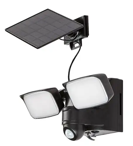 RABALUX Leszno, solarni reflektor sa senzorom, LED 10W, 800lm,  (bez dif. 1000lm), 4000K 3600mAh, ideal operating temperature: -10°C/+40°C, IP54