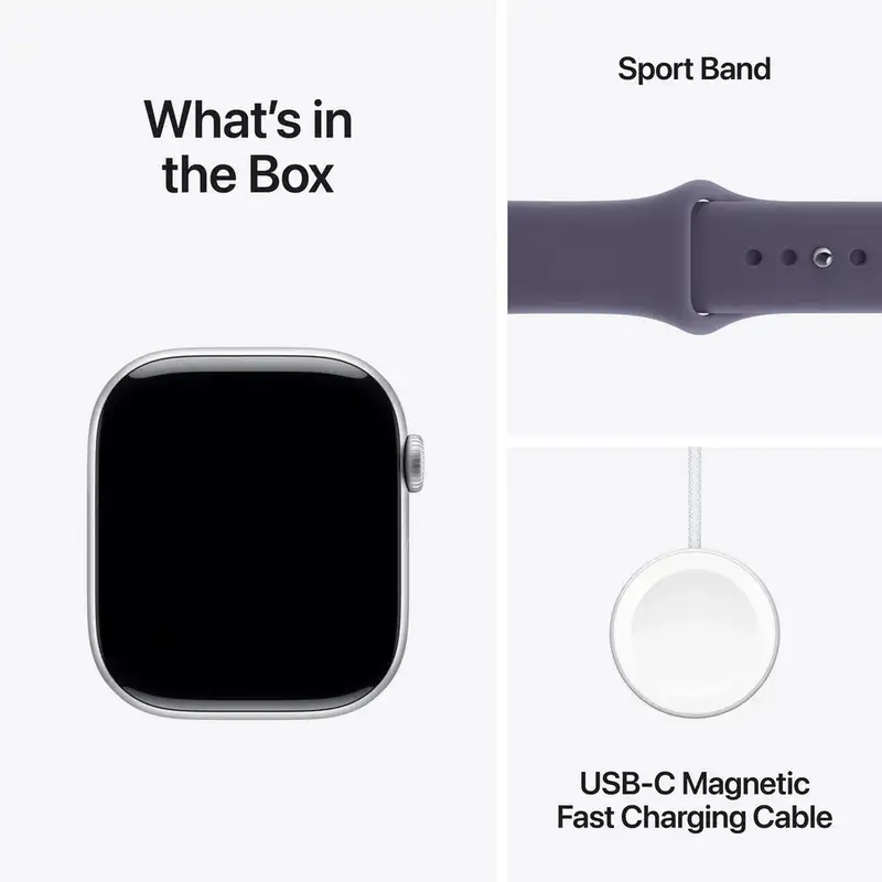 APPLE Watch S11 Cellular 42mm Silver Aluminium Case with Purple Fog Sport Band - M/L mf8j4rk/a