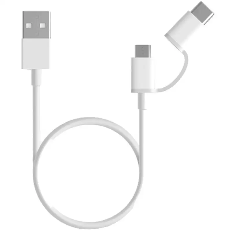 XIAOMI USB Cable Micro USB to Type C 2-in-1 (100cm) White