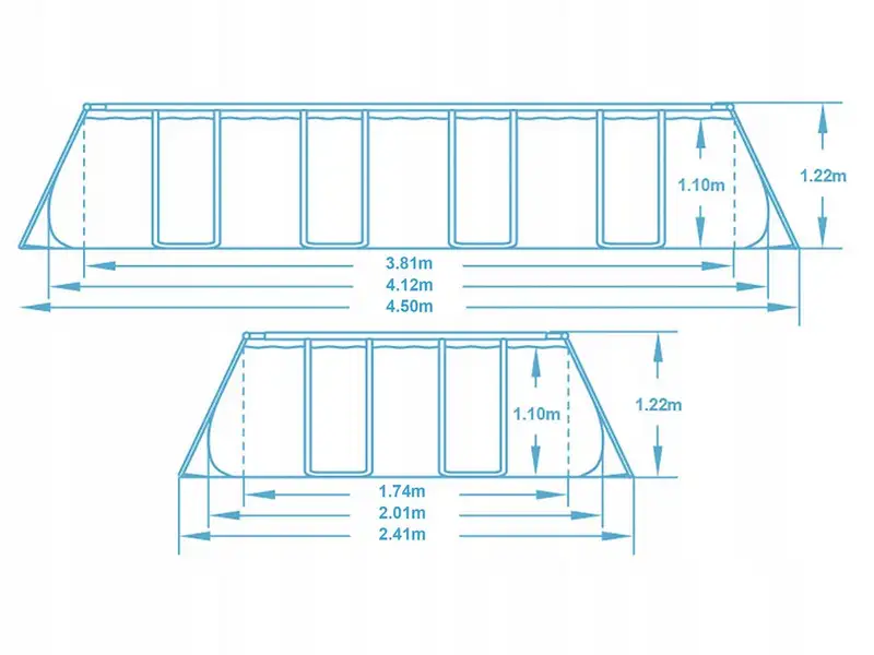 BESTWAY Steel Pro MAX 4.12m x 2.01m x 1.22m Set