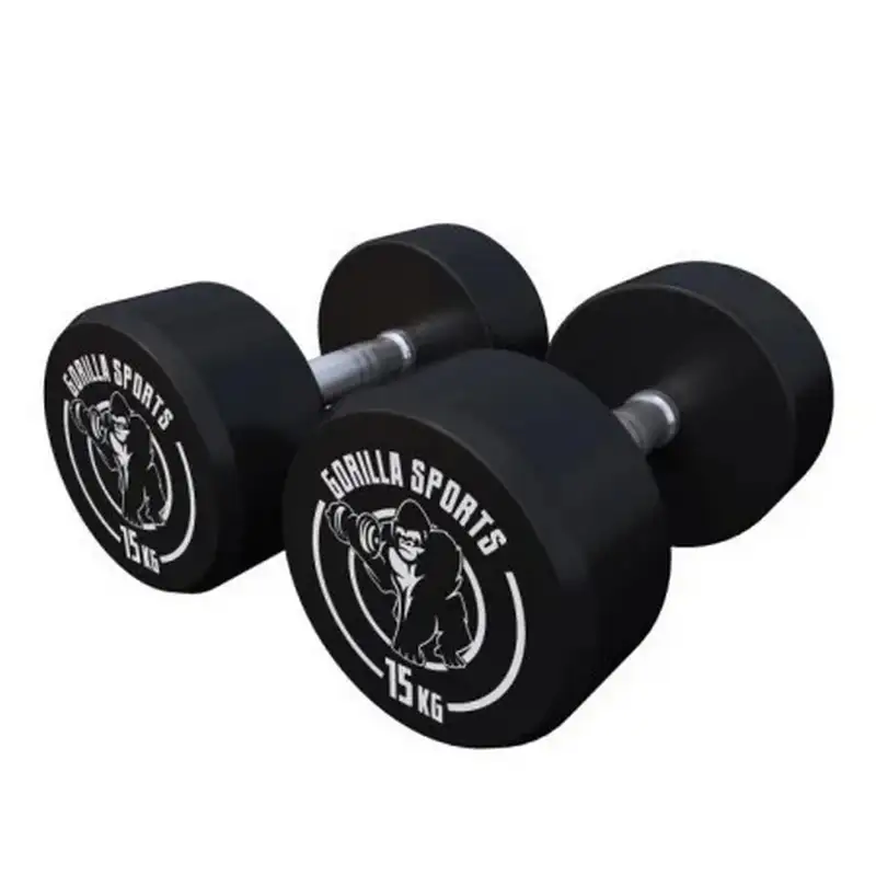 GORILLA SPORTS Okrugle gumirane bucice (2 x 15 kg)