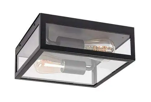 RABALUX Zaton spoljna lafonska lampa od nerdajuceg celika sa staklenim providnim E27 2x max 60W