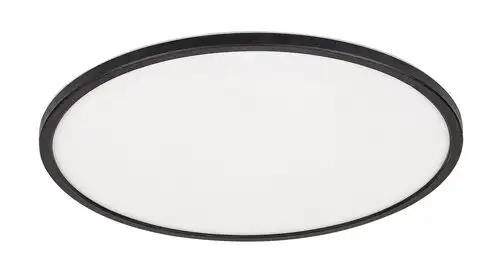 RABALUX Ezio, LED plafonjera dimabilna 18W, 1400lm, 3000K, 29cm, IP20, plastika/crni prsten