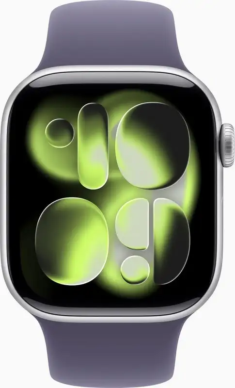 APPLE Watch S11 GPS 46mm Silver Aluminium Case with Purple Fog Sport Band - M/L meva4rk/a