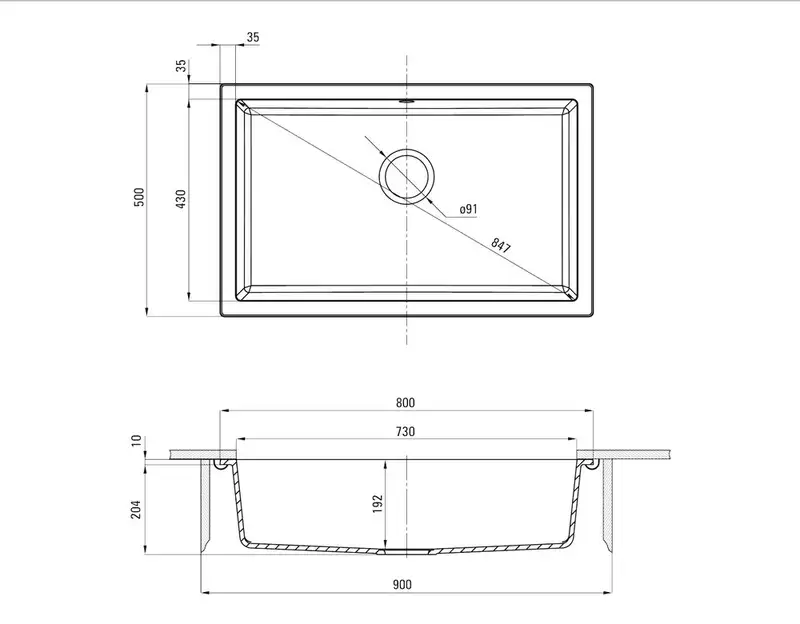 DEANTE ZQA G10D CORDA UNDERMOUNT 80/MGRA