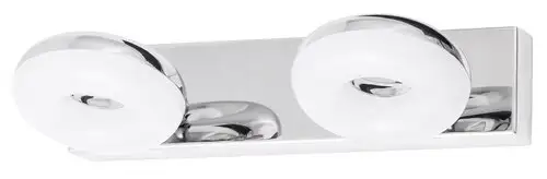 RABALUX Beata zidna lampaLED 2x5W 4000K IP44 hrom