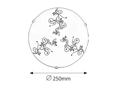 RABALUX Bloomy plafonjera D25 E27 60W, belo