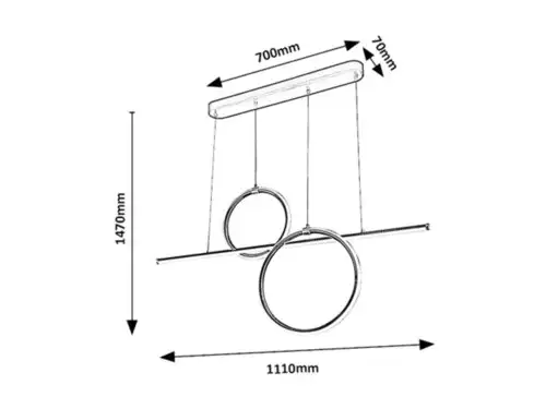 RABALUX Willow, visilica, LED / 48W