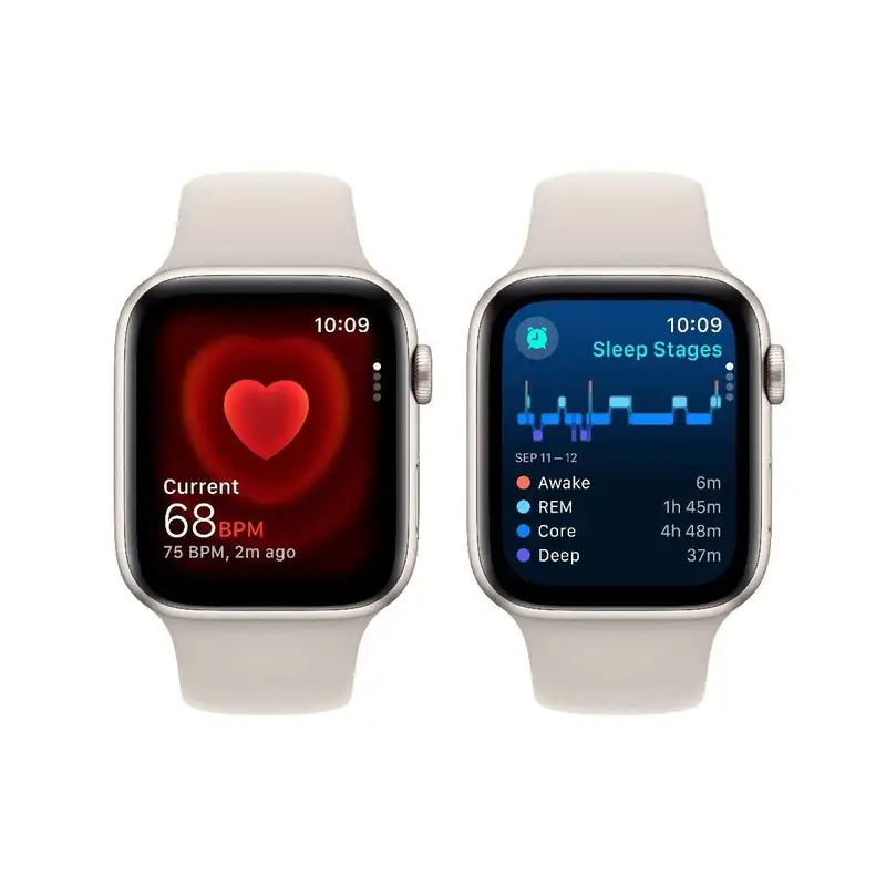 APPLE Watch SE2 v2 GPS 44mm Starlight Alu Case with Starlight Sport Band - M/L mre53se/a