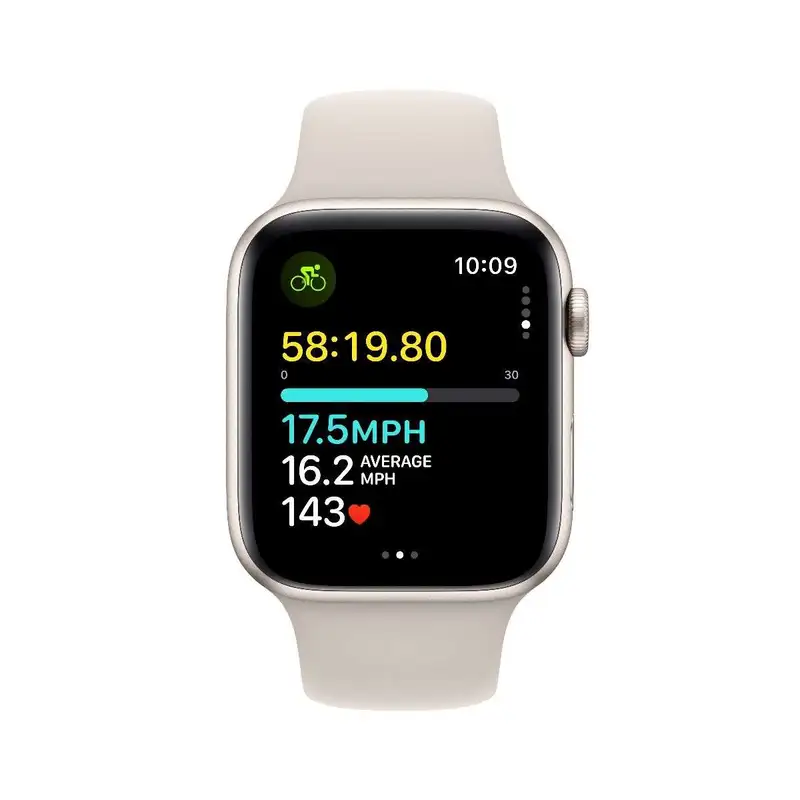 APPLE Watch SE2 v2 GPS 44mm Starlight Alu Case with Starlight Sport Band - M/L mre53se/a