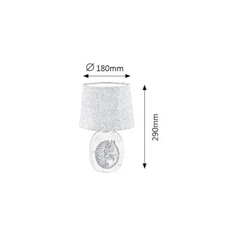 RABALUX Dorka keramicka stona lampa E14 1x40W, braon