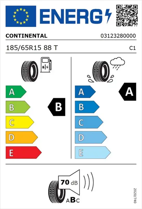 CONTINENTAL 185/65R15 Conti UltraContact 88T