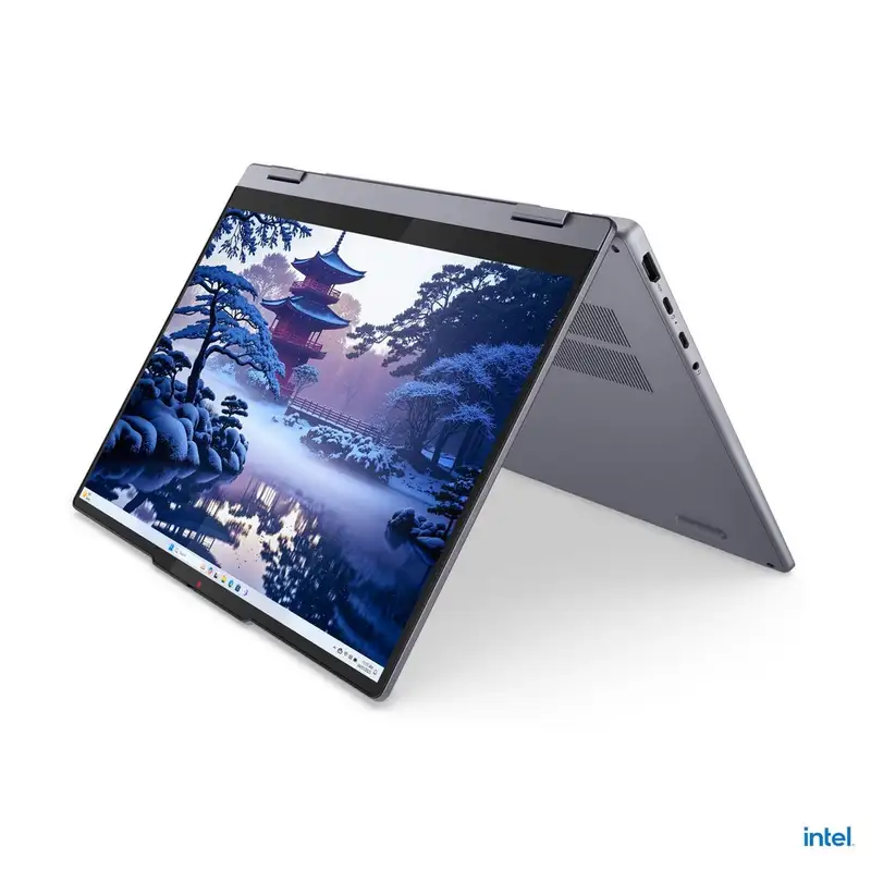 LENOVO IdeaPad 5 2-in-1 14IAL10, 14" WUXGA Touch, Intel Core Ultra 7 255H, 16GB, 1TB, DigitalPen, Backlite, DOS, Luna Grey, Aluminium Top (83KR006HYA)