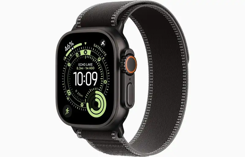 APPLE Watch Ultra 3 Cellular 49mm Black Titanium Case with Black / Charcoal Trail Loop - S / M mf1d4se / a