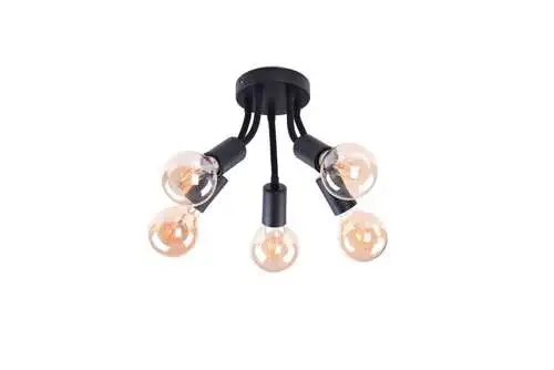 RABALUX Almus plafonska lampa E27 5x60W crna