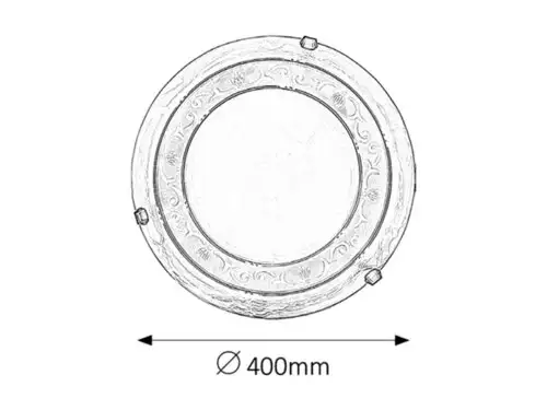 RABALUX Laretta plafonjera E27 2x60W