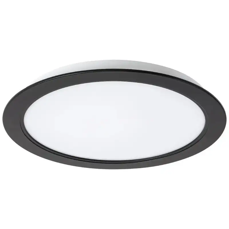 RABALUX Shaun, ugradni LED panel crni 24W, 2300lm, 4000K, okrugli, precnik 22cm