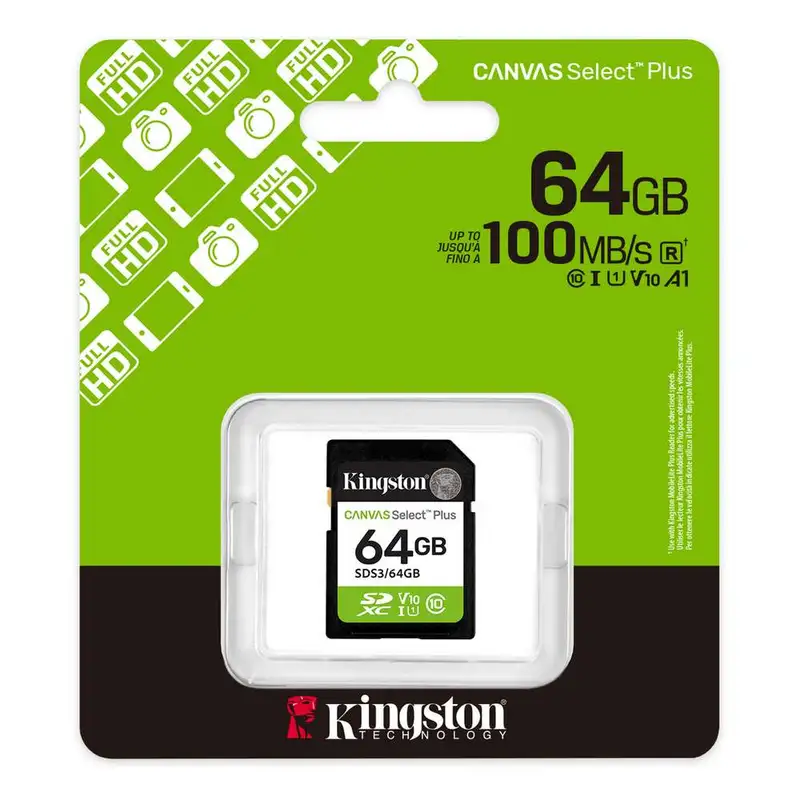 KINGSTON SD 64GB Kingston Canvas SelectPlus gen 3