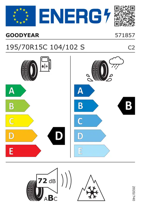 GOODYEAR 195/70R15C 104/102S VEC 4SEASONS CARG