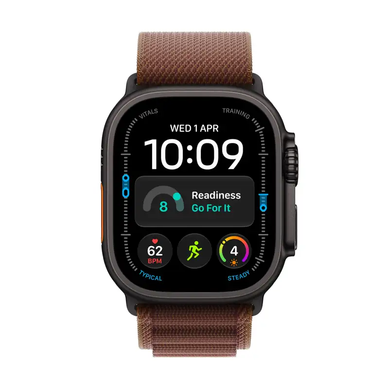 APPLE Watch Ultra 4 Cellular 49mm Black Titanium Case with Burgundy Alpine Loop - M mjc14se/a