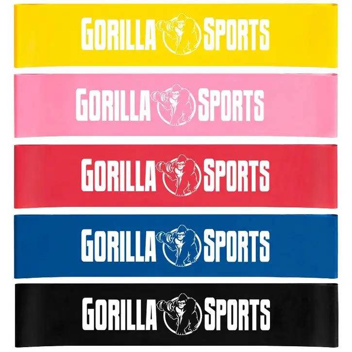 GORILLA SPORTS Set od 5 elasticnih traka za vezbanje